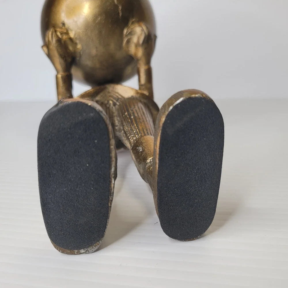 Eric & Eloise - Eric the Hare 14" Tall Brass Pedestal Dish Bowl Stand Figurine - Picture 8 of 10